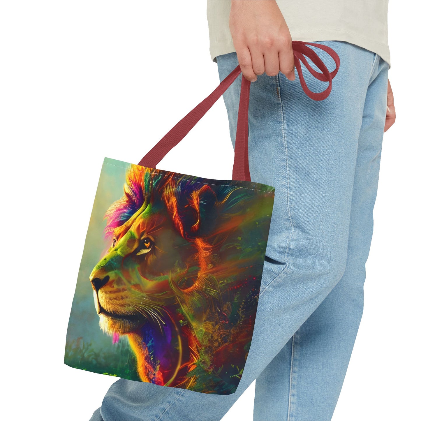 Psychedelic Lion Tote Bag (AOP)