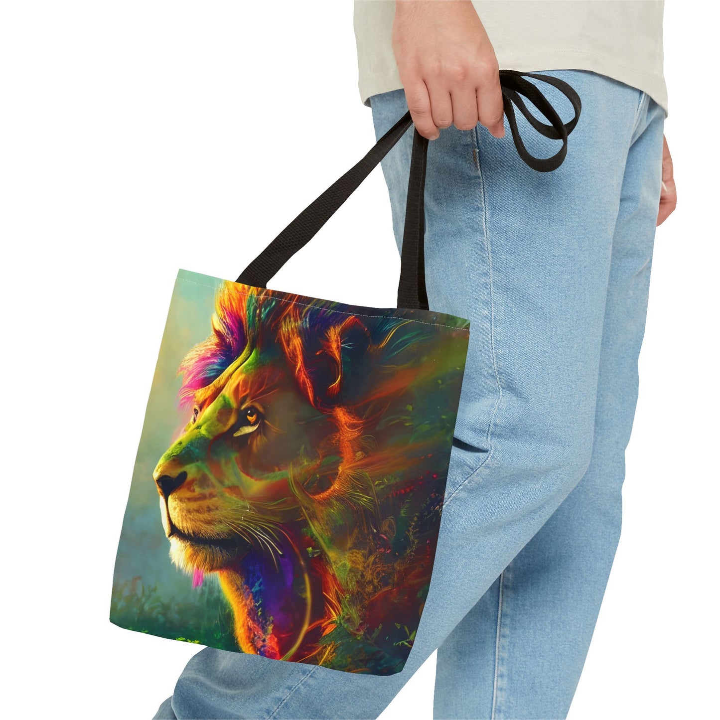 Psychedelic Lion Tote Bag (AOP)