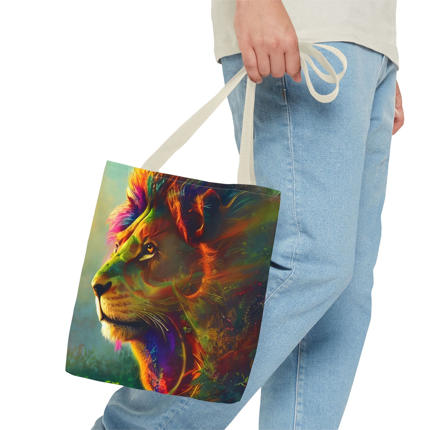 Psychedelic Lion Tote Bag (AOP)