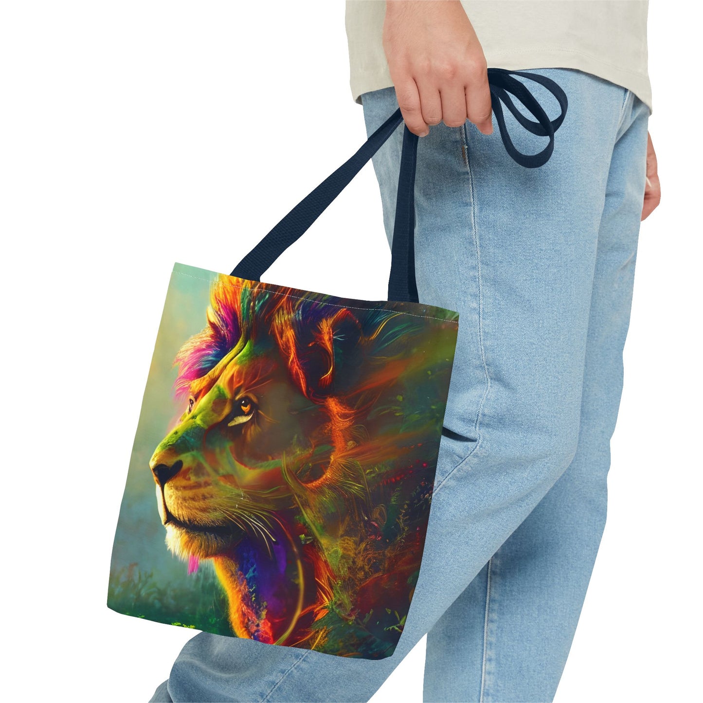 Psychedelic Lion Tote Bag (AOP)