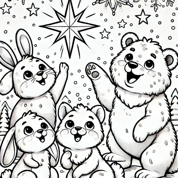 Awesome Adorable Animals Christmas: Coloring Book For Kids and Adults of Every Age! (Awesome Adorable Animals Coloring Books)