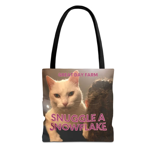 Snuggle a Snowflake Tote Bag (AOP)