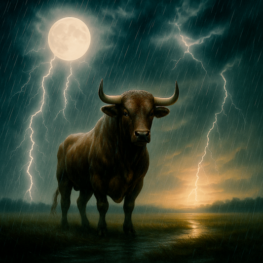The Bull in the Storm of Becoming: Full Moon in Scorpio 5/12/25