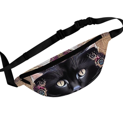 Black Cat Fanny Pack-JujuVibe