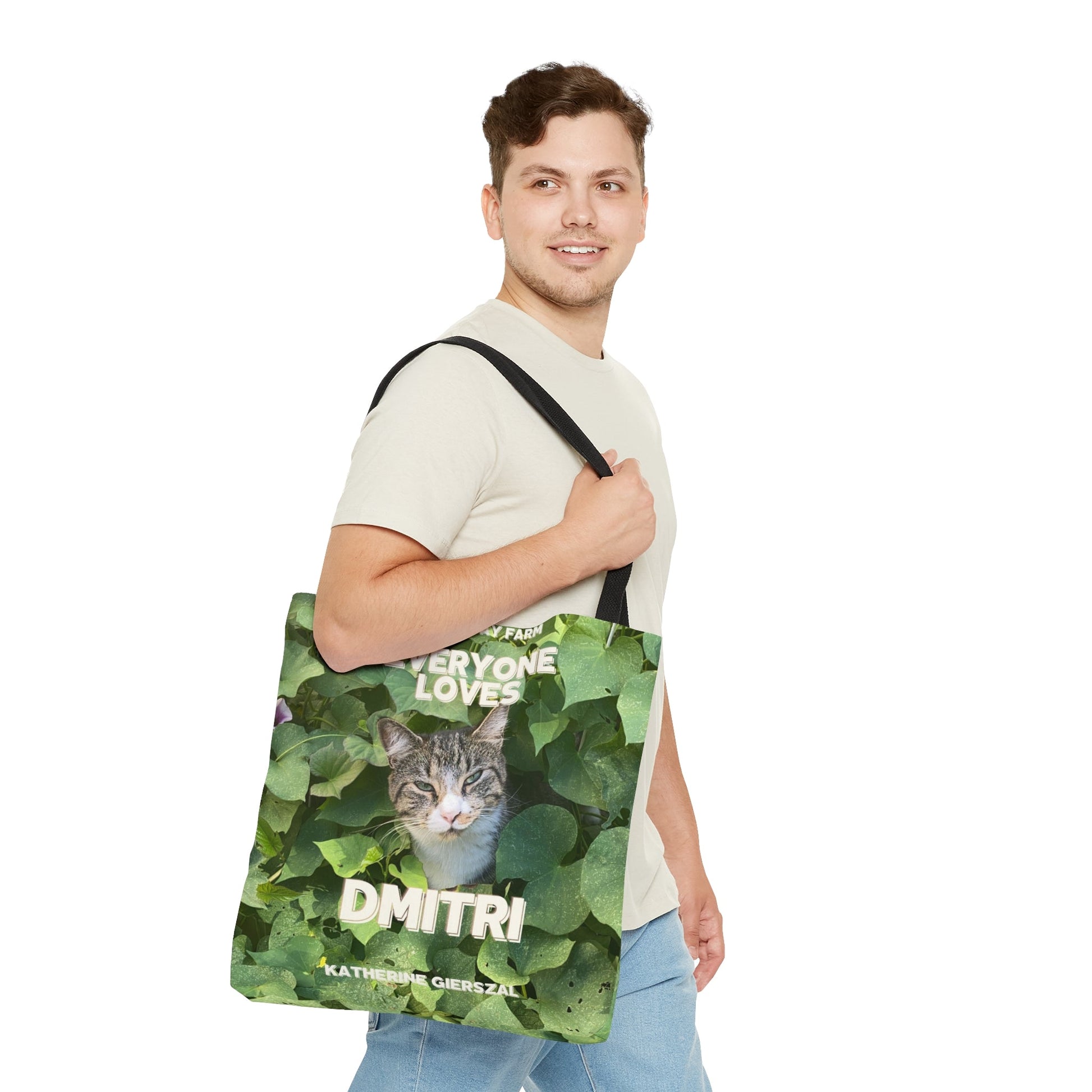 Everyone Loves Dmitri Tote Bag (AOP)-JujuVibe