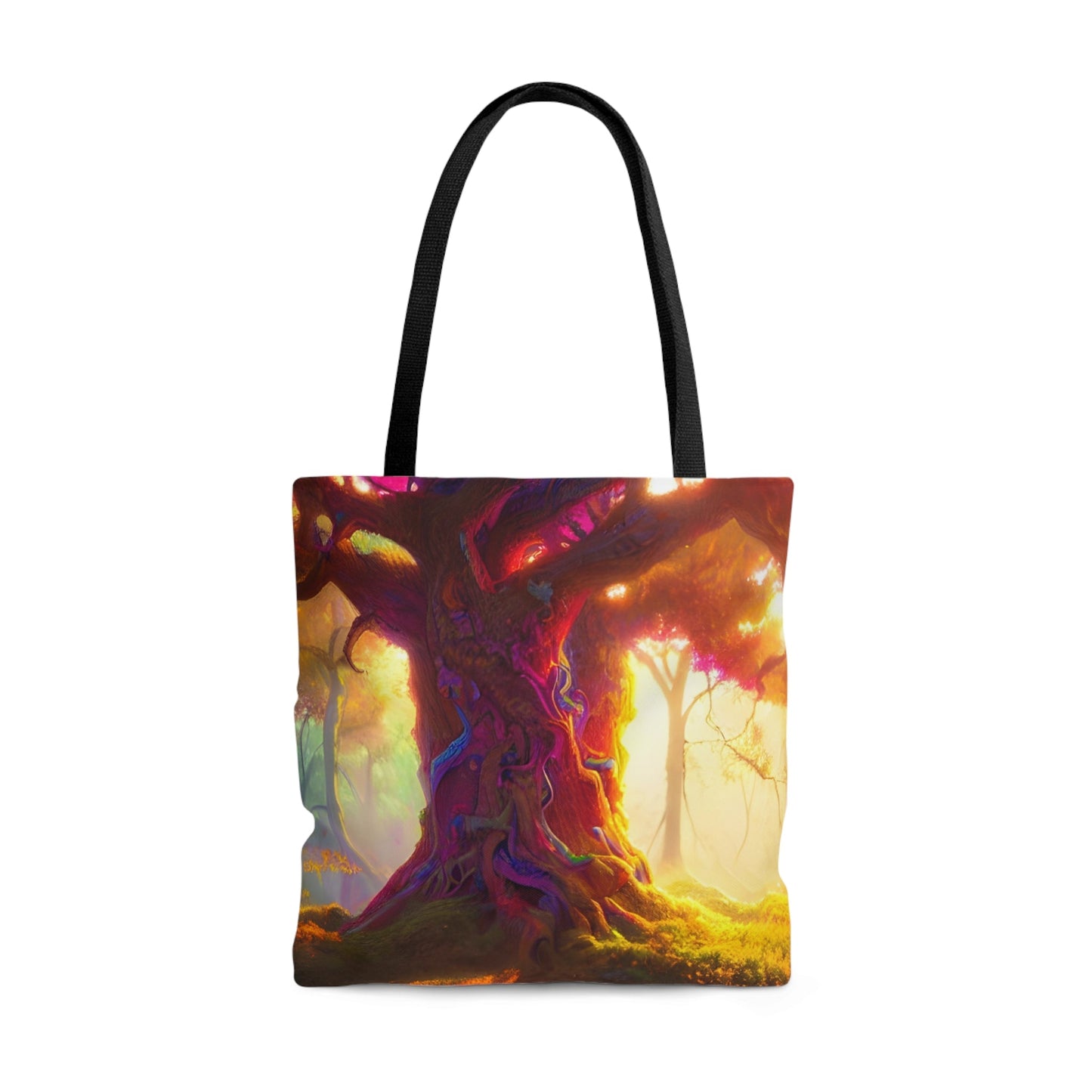 Psychedelic Tree Tote Bag (AOP)-JujuVibe