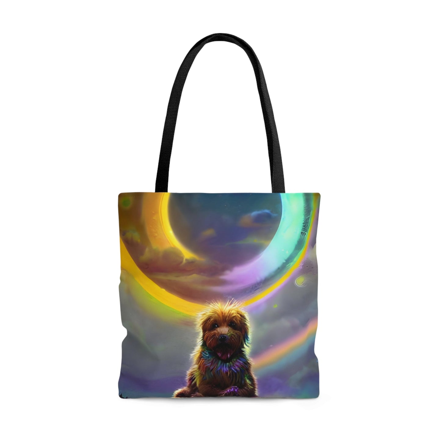 Space Dog Tote Bag (AOP)-JujuVibe