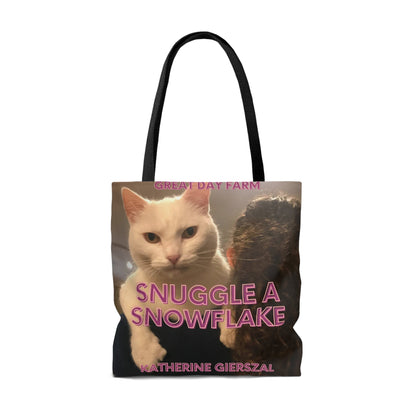 Snuggle a Snowflake Tote Bag (AOP)-JujuVibe