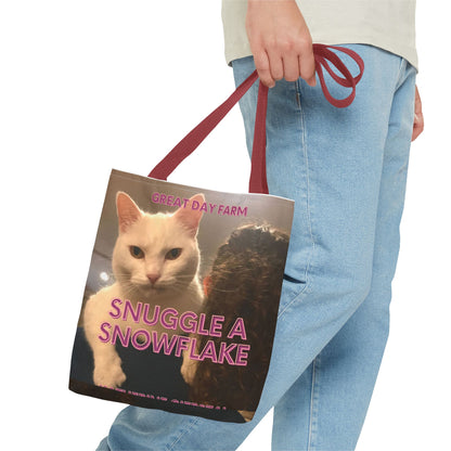 Snuggle a Snowflake Tote Bag (AOP)