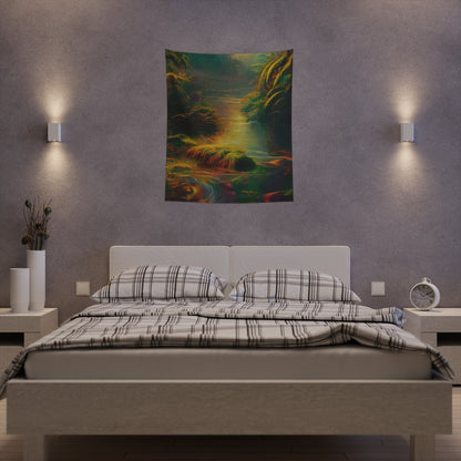 Psychedelic River Printed Wall Tapestry-JujuVibe