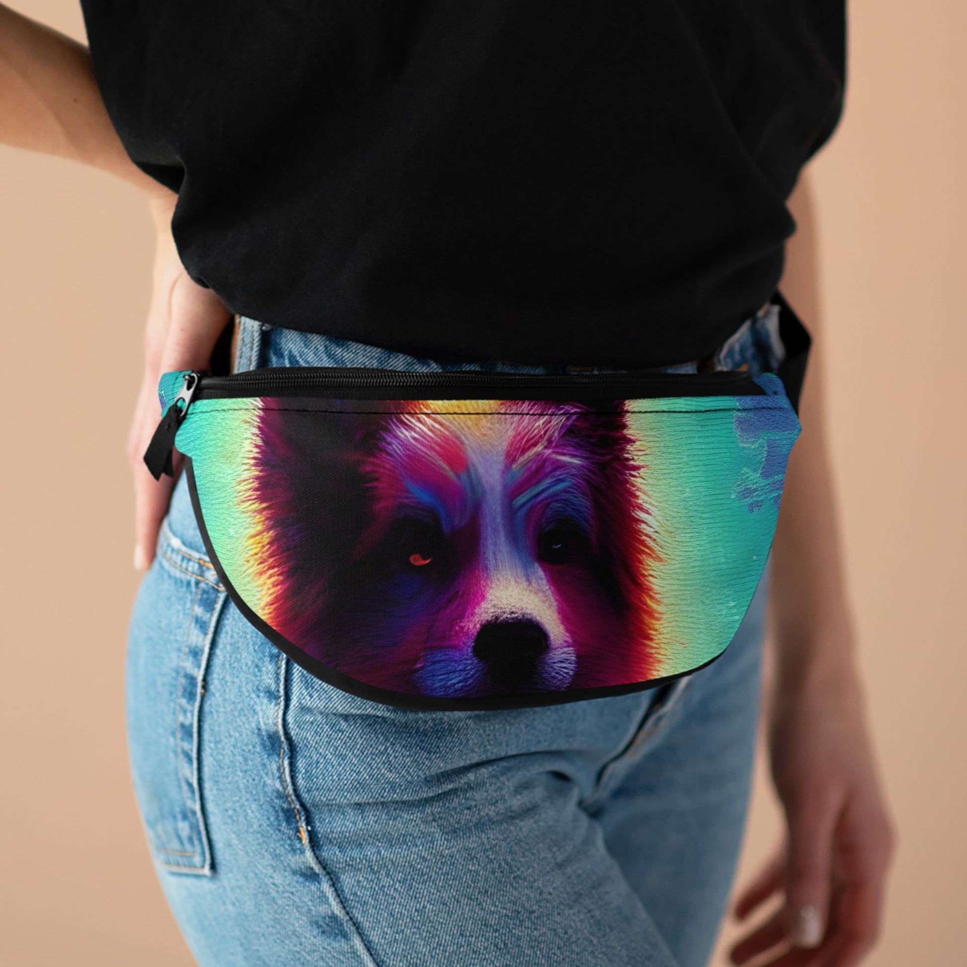 Psychedelic Doggo Fanny Pack-JujuVibe