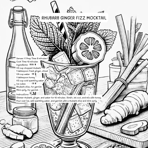 Four Seasons of Mocktails: A Non-Alcoholic Coloring Book for Adults, Teens and Kids of All Ages