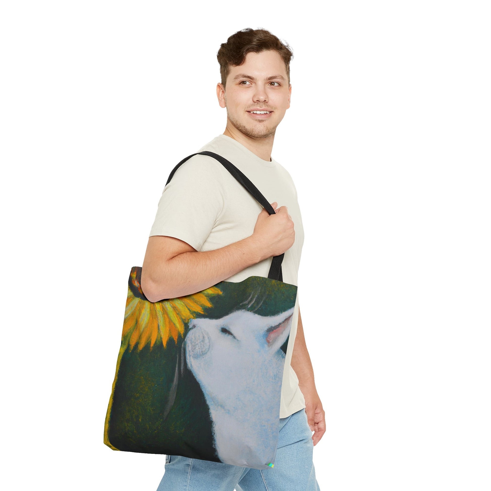 Snowflake and the Sunflower Tote Bag (AOP)-JujuVibe