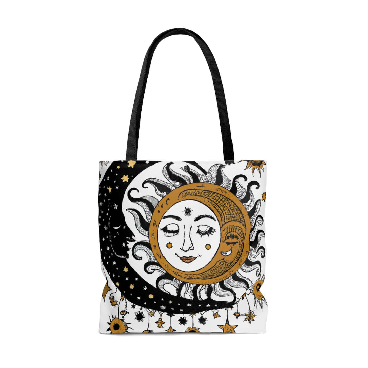 Boho Sun and Moon Design Tote Bag (AOP)-JujuVibe