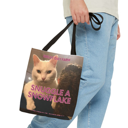 Snuggle a Snowflake Tote Bag (AOP)
