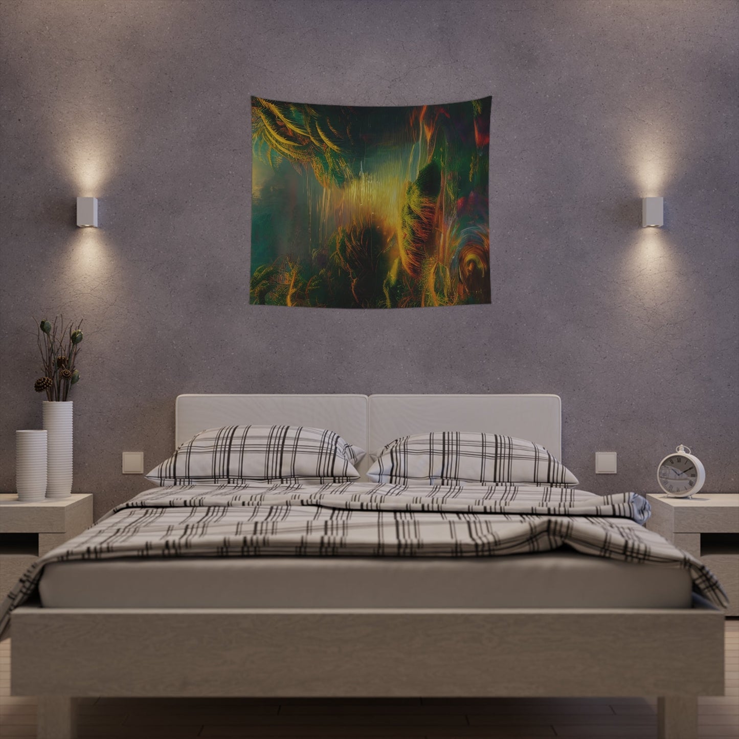 Psychedelic River Printed Wall Tapestry-JujuVibe