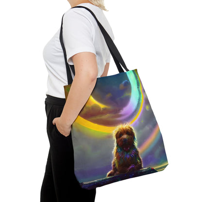 Space Dog Tote Bag (AOP)-JujuVibe