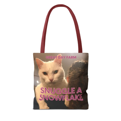 Snuggle a Snowflake Tote Bag (AOP)