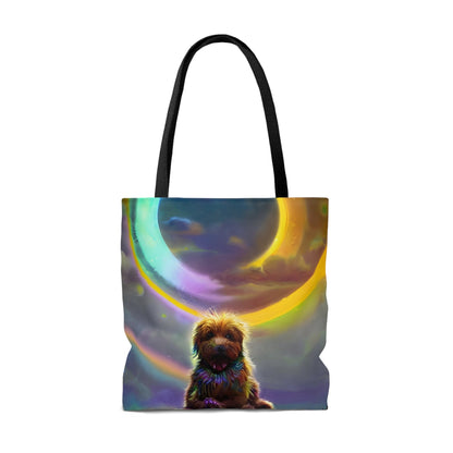 Space Dog Tote Bag (AOP)-JujuVibe