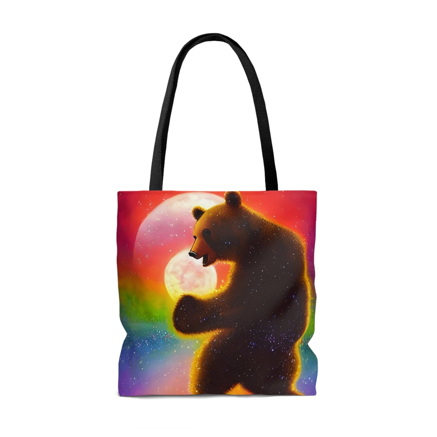 Dancing Rainbow Bear Tote Bag (AOP)-JujuVibe