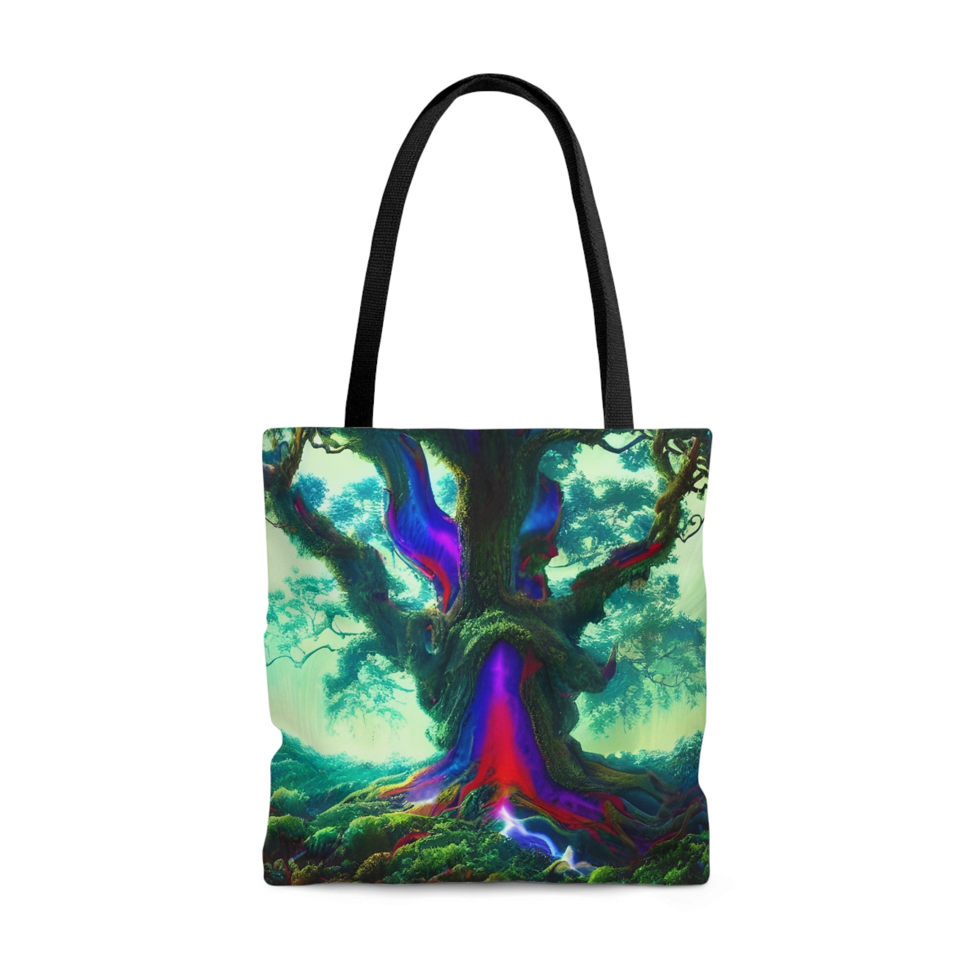 Psychedelic Oak Tote Bag (AOP)-JujuVibe