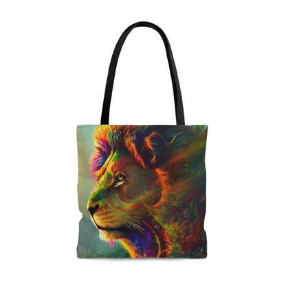 Psychedelic Lion Tote Bag (AOP)-JujuVibe