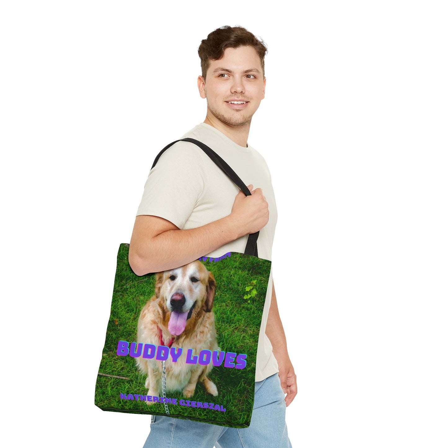 Buddy Loves Tote Bag (AOP)-JujuVibe