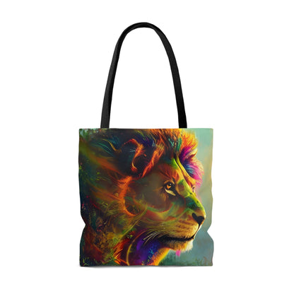 Psychedelic Lion Tote Bag (AOP)-JujuVibe