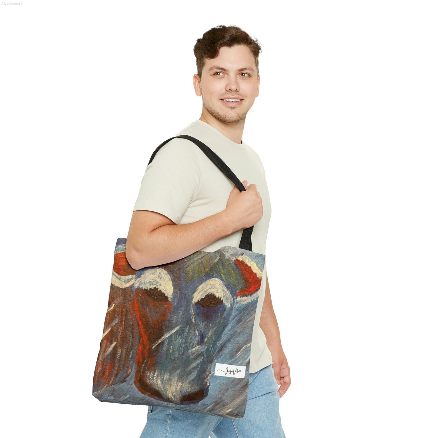 Hurricane Cow Tote Bag (AOP)-JujuVibe