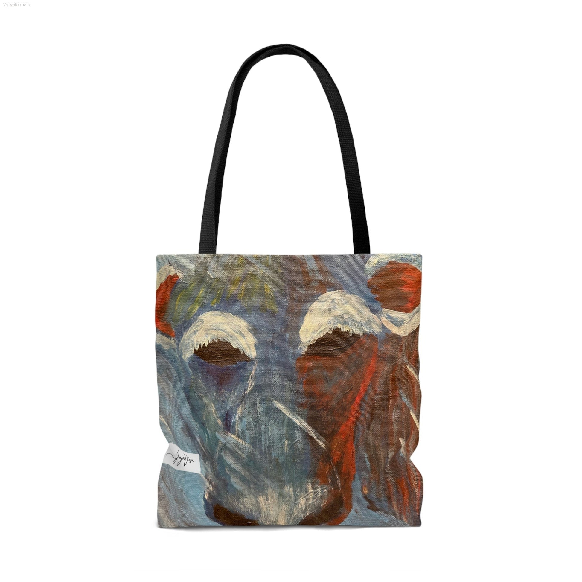 Hurricane Cow Tote Bag (AOP)-JujuVibe