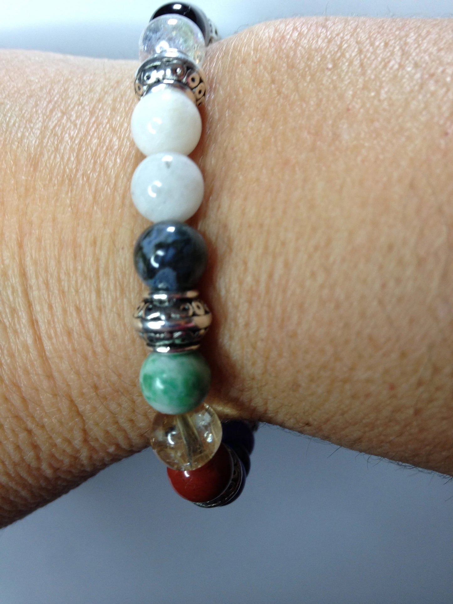 Prosperity: Symphony of Gemstone Beads with Prosperous Energies Stretch Bracelet